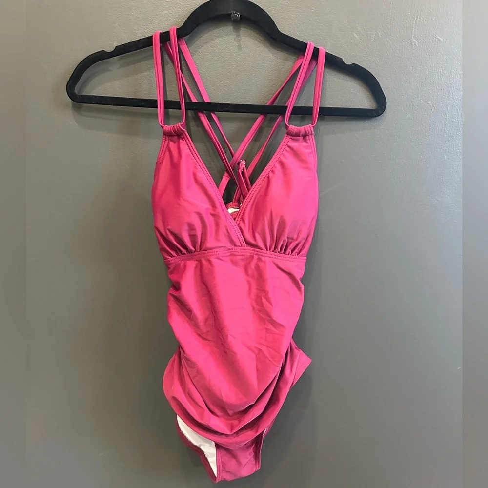 CHARMO | Burgundy One Piece Swimsuit |‎ XS | NWT